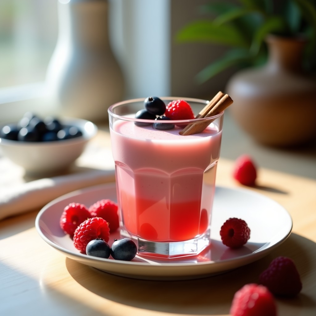Bebida de Arroz Fermentado con Frutos Rojos y Canela: Receta Japonesa Probiótica y Sin Lactosa