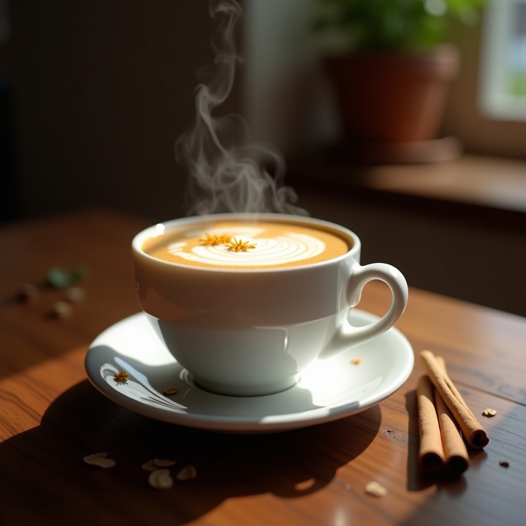 Bebida de Avena y Azafrán con Canela: Latte Iraní Caliente Sin Cafeína para Dormir Mejor