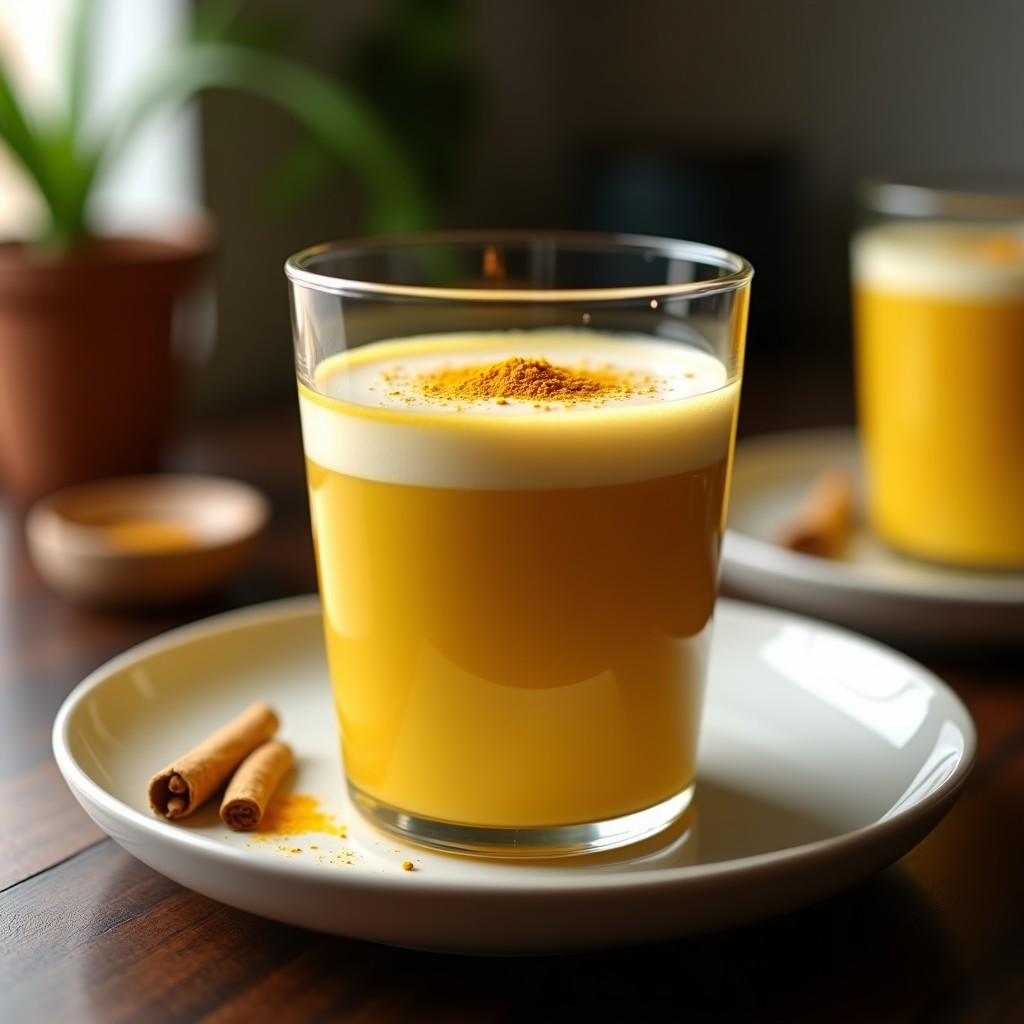 Bebida de Avena y Cúrcuma Dorada: Latte Antiinflamatorio Sin Lactosa