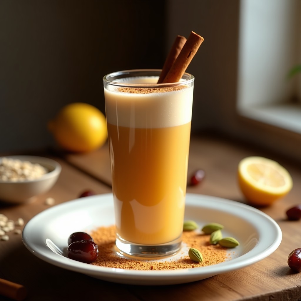 Bebida de Avena Fermentada con Canela y Cardamomo: Probiótica y Sin Cafeína