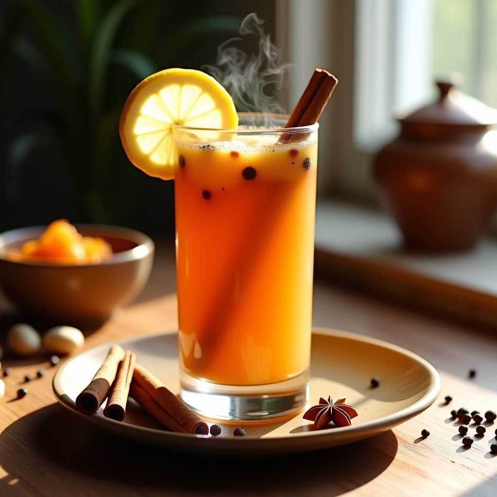 Bebida de Avena y Tamarindo con Especias Chai: Refresco Indio Sin Lácteos y Energético