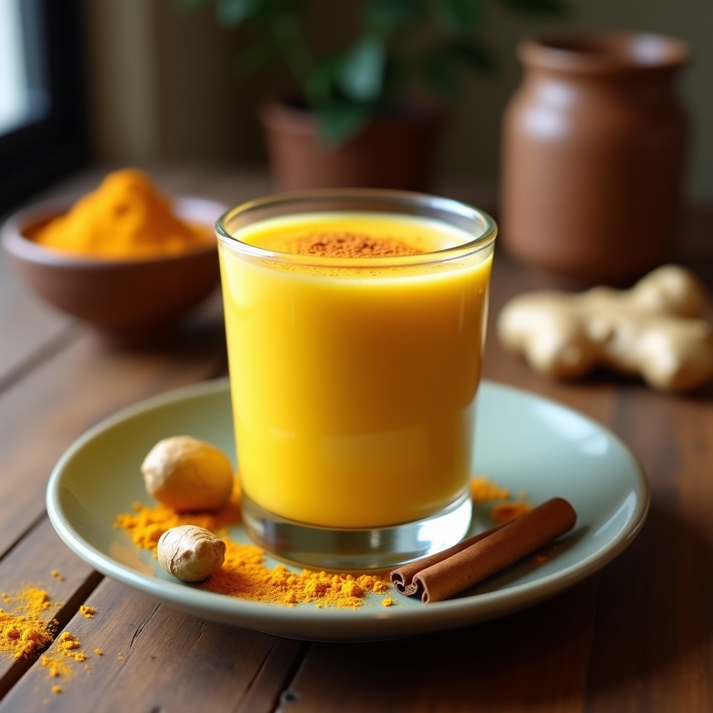 Bebida de Cúrcuma y Jengibre con Leche de Almendras: Shot Antiinflamatorio en 5 Minutos