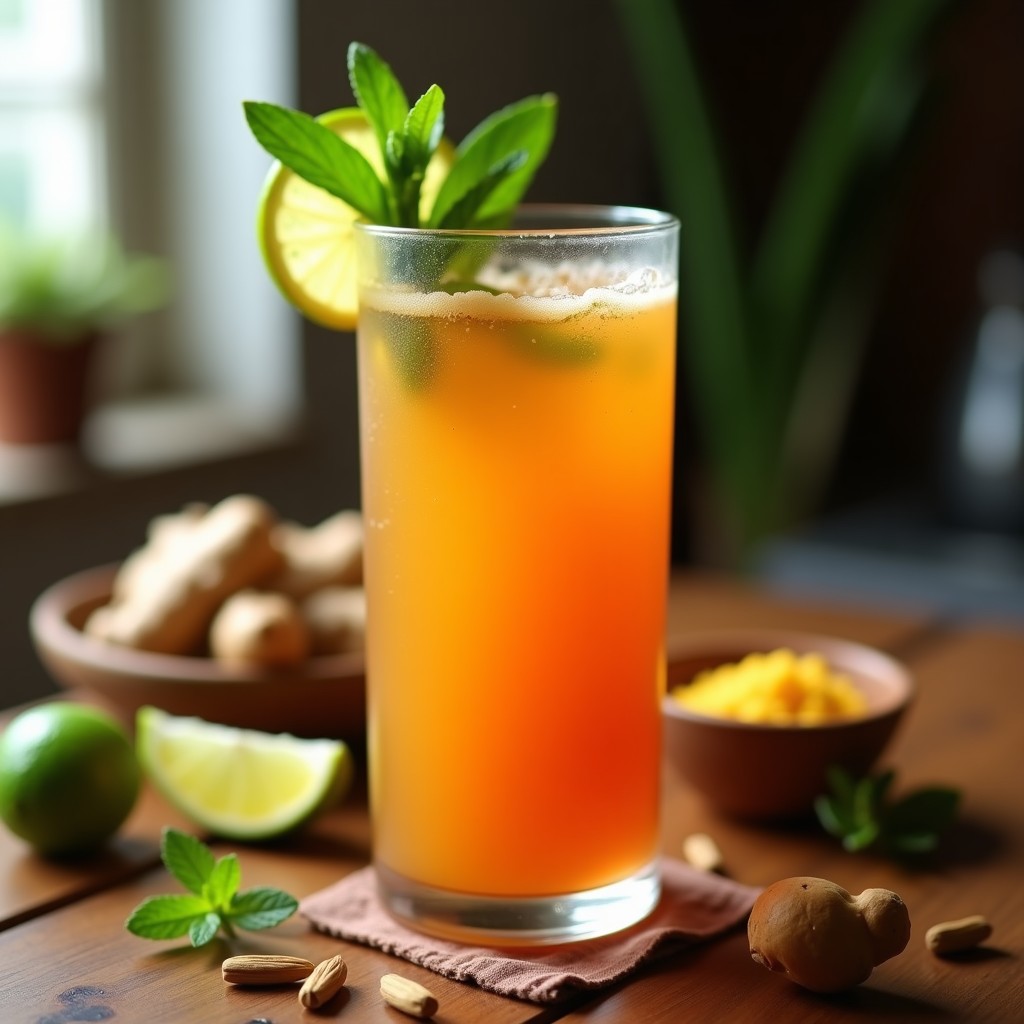 Bebida de Tamarindo y Jengibre con Aloe Vera: Refreshment Indio Sin Azúcar