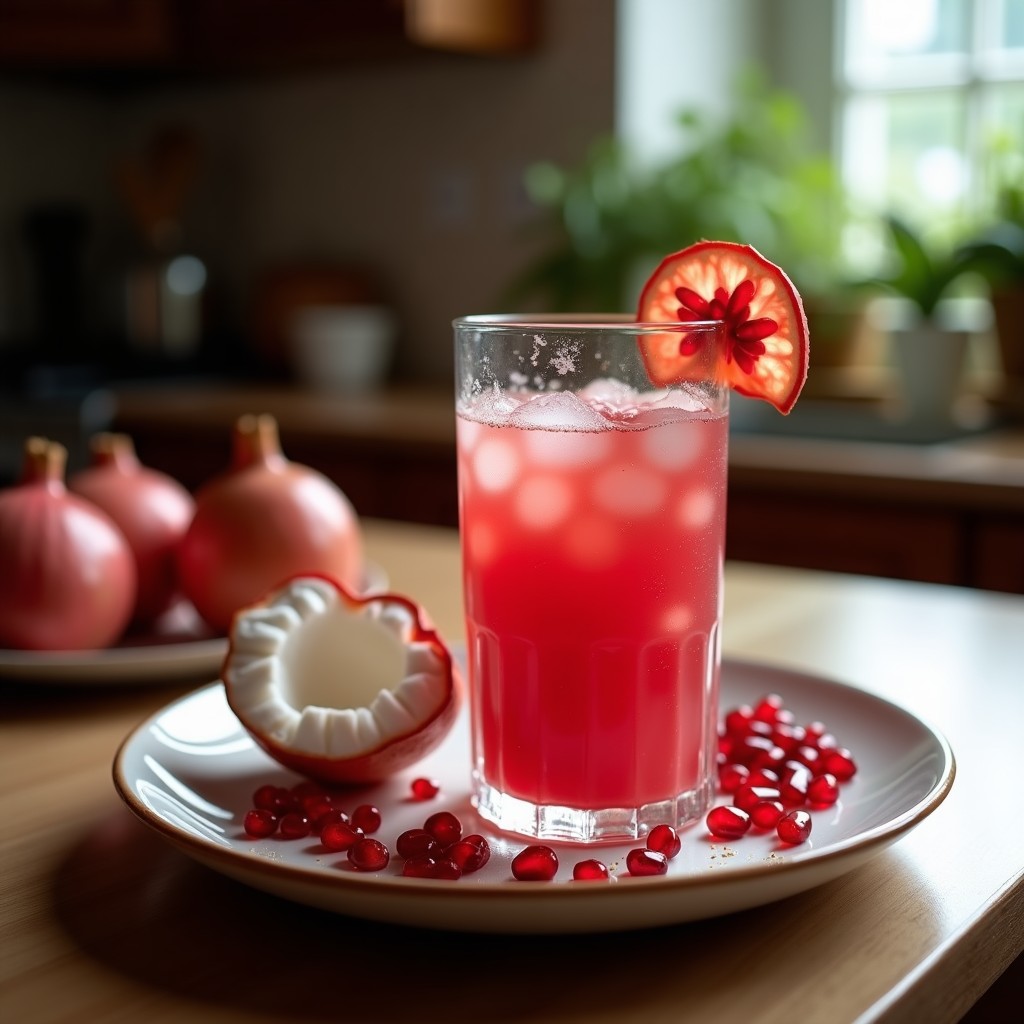 Bebida de Zebra (Leche de Coco y Zumo de Granada): Receta Árabe Refrescante y Sin Azúcar
