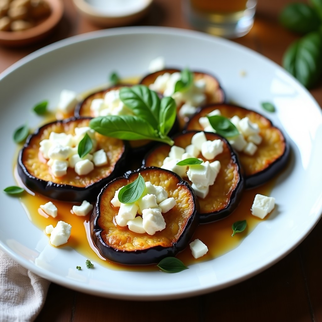 Berengenas al Microondas con Queso de Cabra y Miel: Receta Rápida y Sin Aceite en 8 Minutos