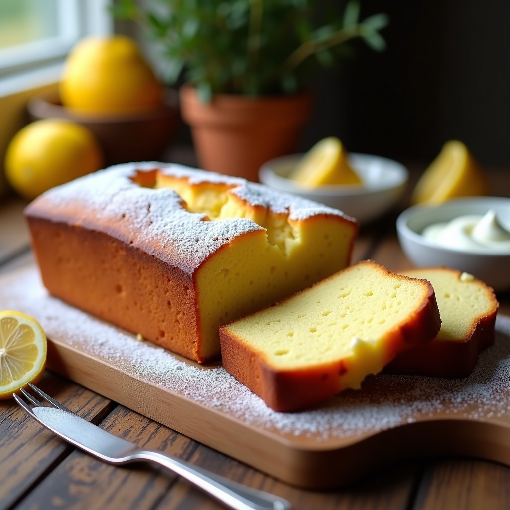 Bizcocho de yogur griego y limón esponjoso y aromático, receta fácil con medidas del vasito