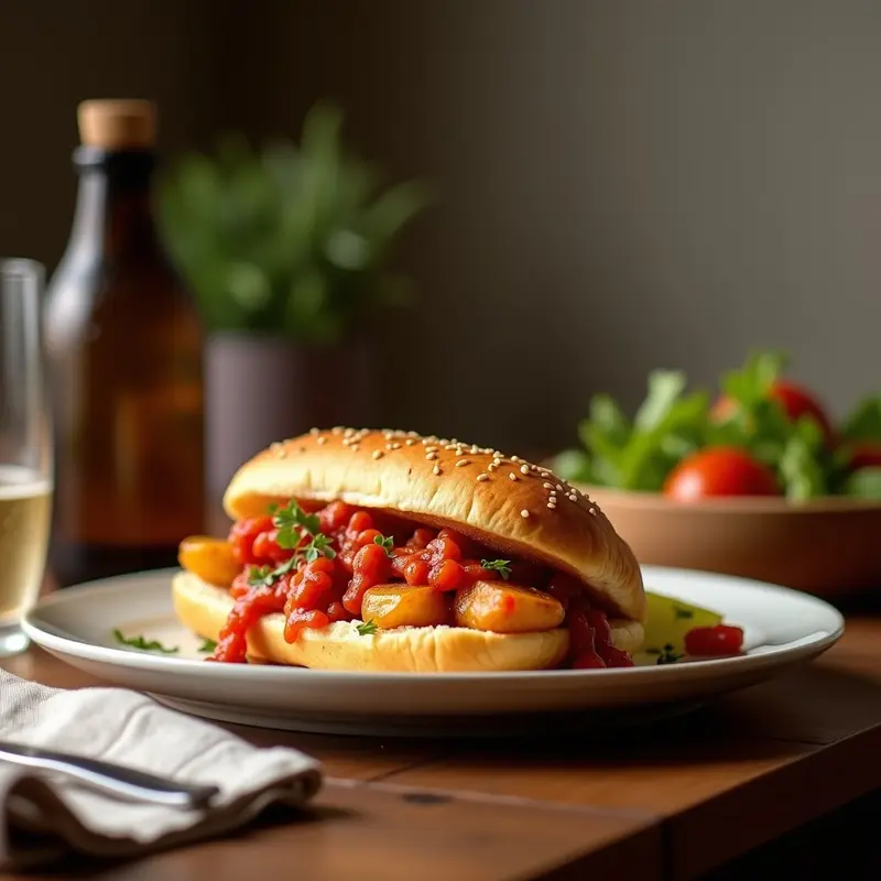 Bocadillo Caliente de Chorizo y Patatas Fritas: Receta Express de Comida Rápida Casera