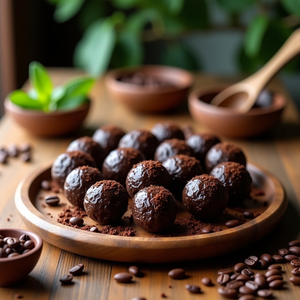 Bolitas de Café y Cacao Nibs: Snack Energético Keto Sin Azúcar para Deportistas