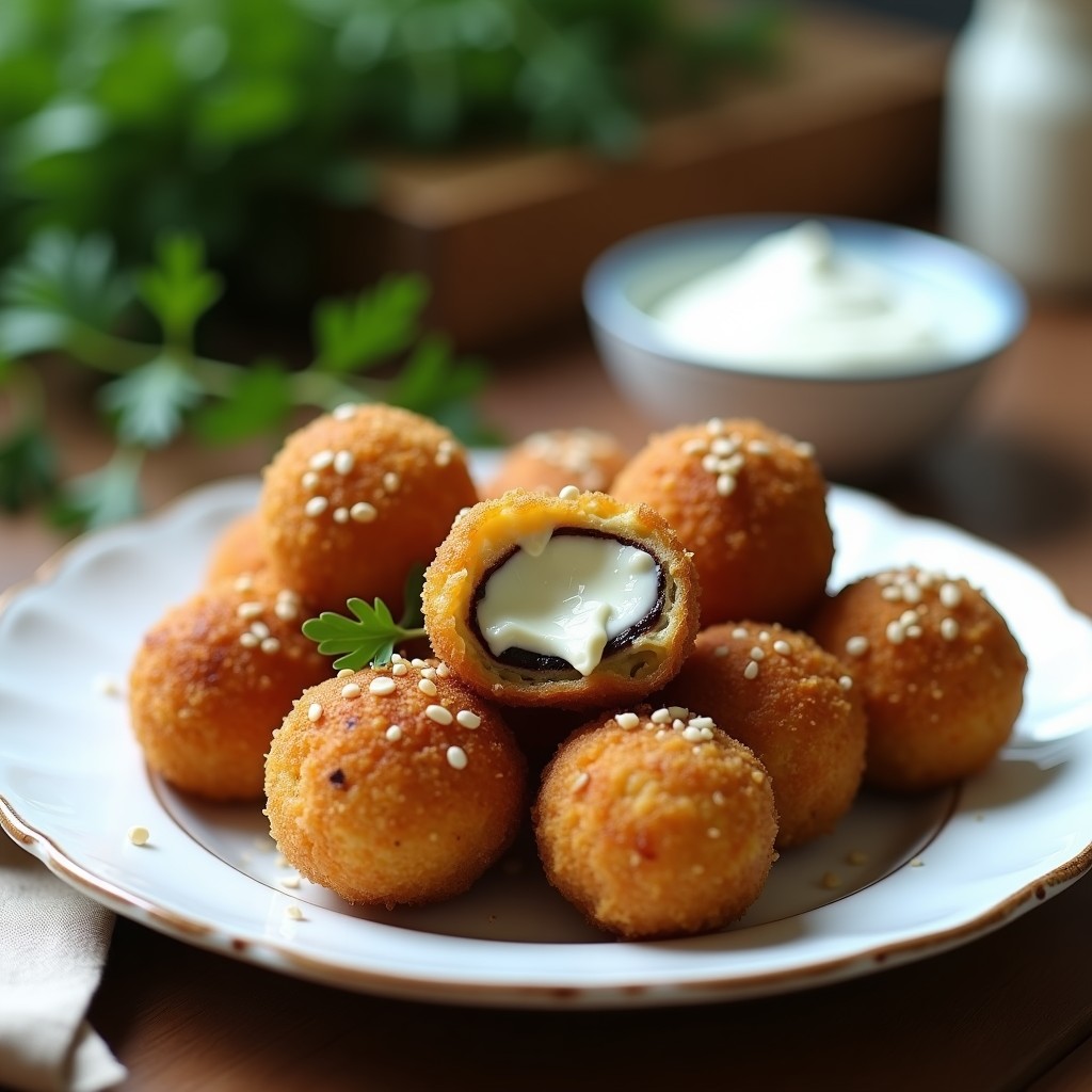 Bolitas de Queso de Cabra y Aceitunas Negras: Entrante Griego en Airfryer Ultra Crujiente