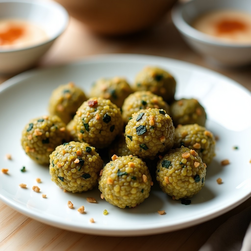 Bolitas de Quinoa y Algas Nori: Snack Saludable Sin Horno con Umami