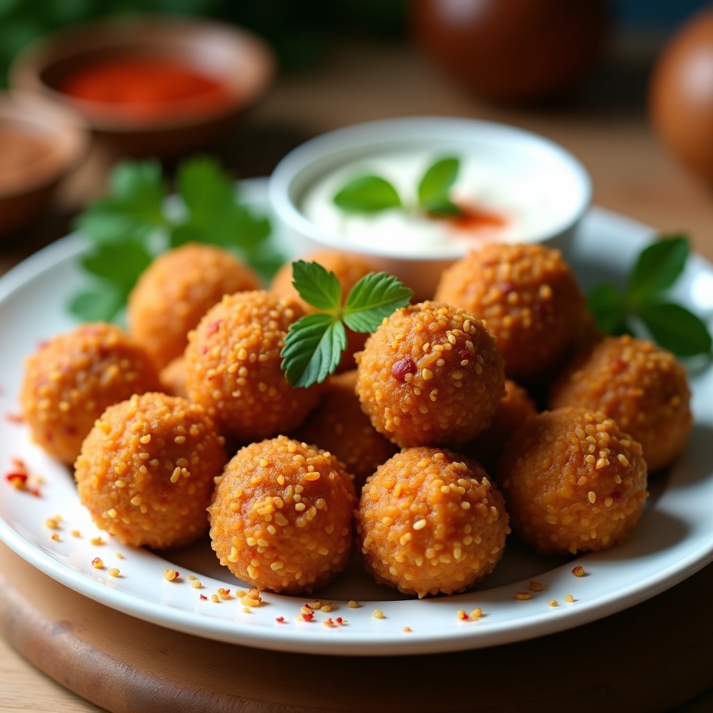 Bolitas de Quinoa y Lentejas: Aperitivo Crujiente en Airfryer con Especias Marroquíes