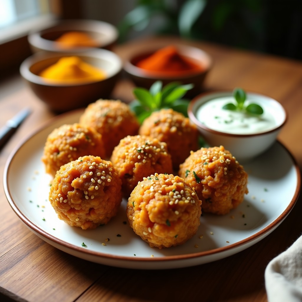 Bolitas de Quinoa y Lentejas con Especias de Ras el Hanout: Snack Proteico en Airfryer