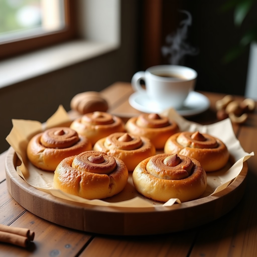 Bollos de Canela Rellenos de Crema de Anacardos: Desayuno Vegano Sin Azúcar