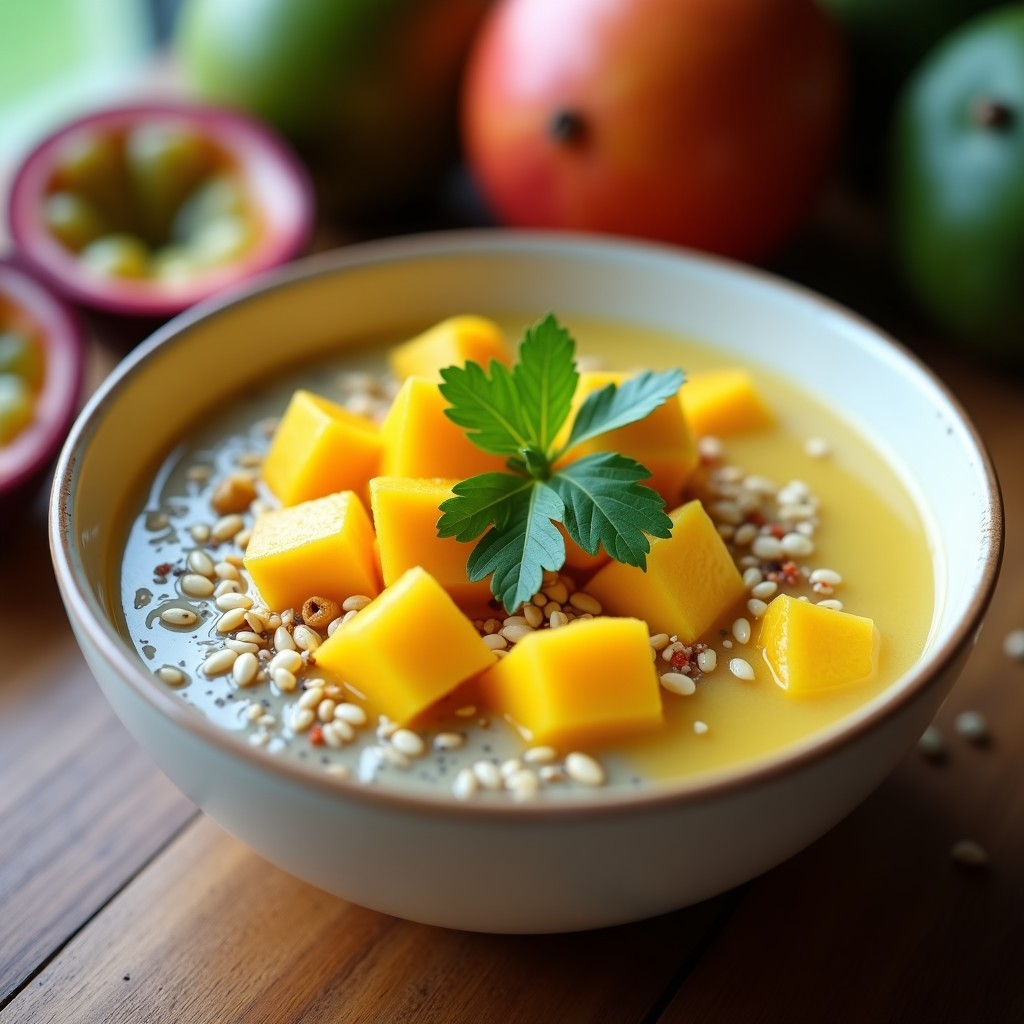Bowl de Chía con Leche de Tigre y Frutas Tropicales: Desayuno Detox Peruano en 10 Minutos