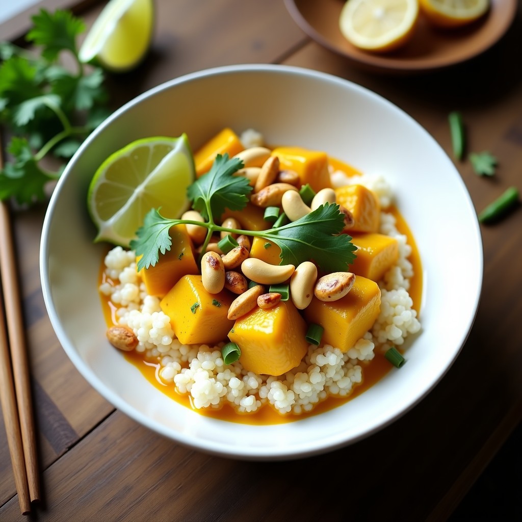 Bowl de Cuscús de Coliflor y Pollo al Curry Amarillo: Receta Keto en Thermomix