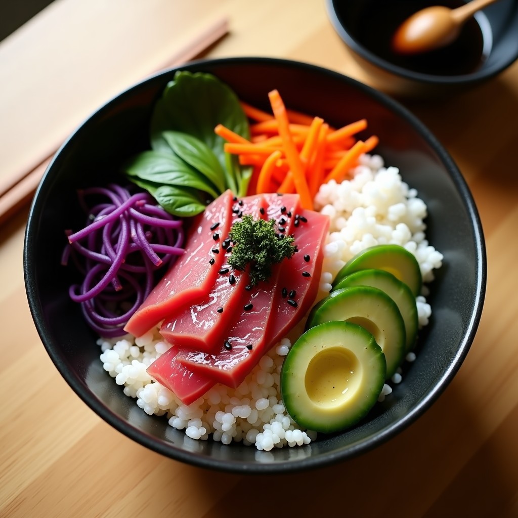 Bowl de Quinoa con Lomo de Atún y Salsa Ponzu: Receta Japonesa Alta en Omega-3
