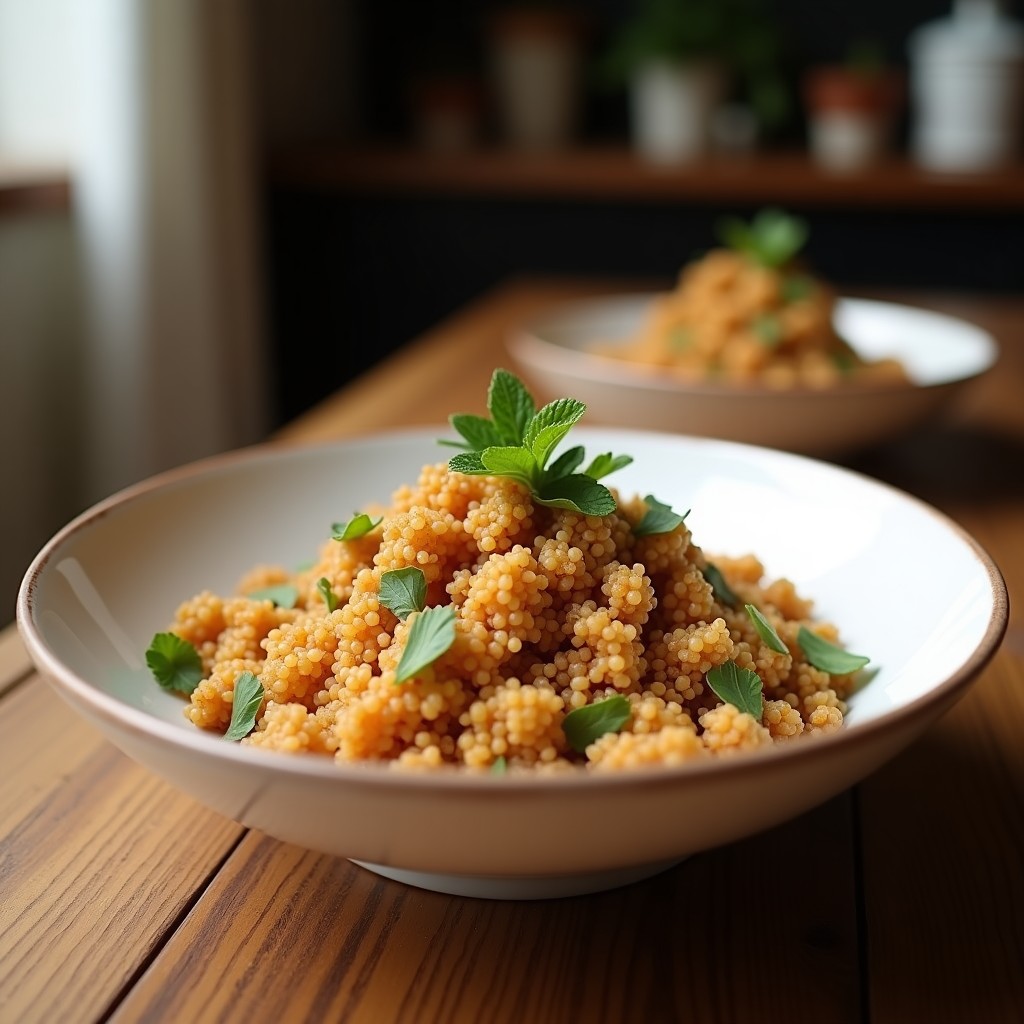Bowl de Quinoa y Granadas con Aderezo de Tahini: Receta Vegana Alta en Antioxidantes