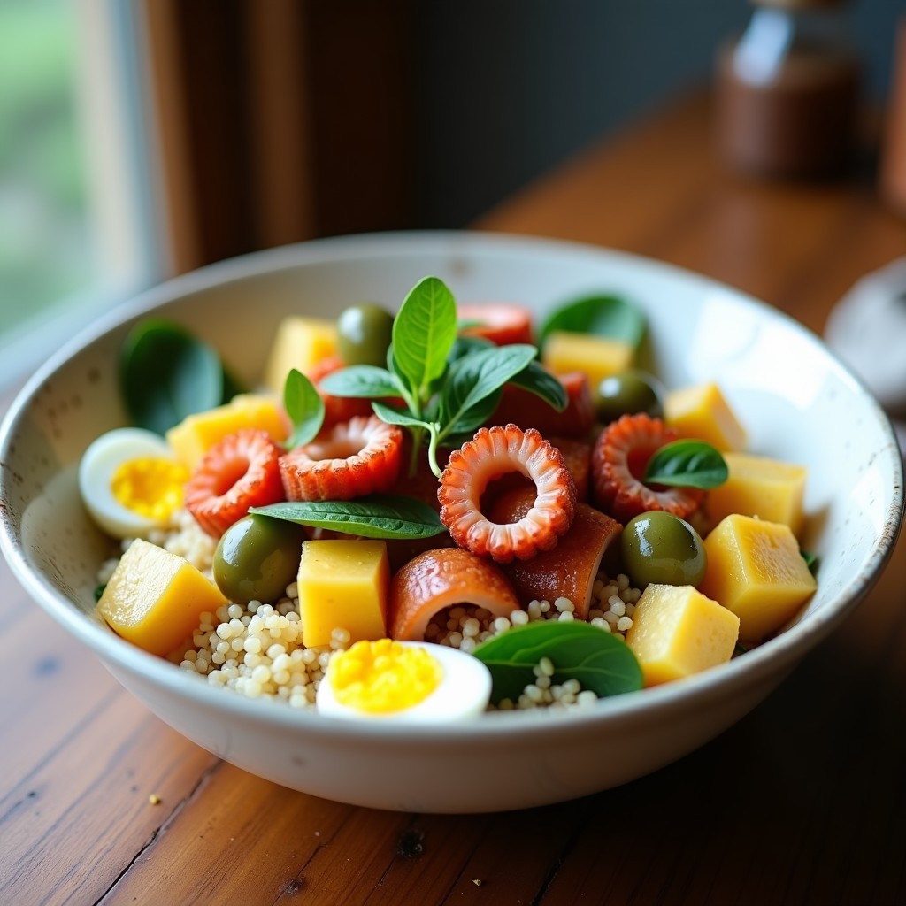 Bowl de Quinoa con Pulpo a la Gallega: Receta Sin Gluten y Alta en Omega-3
