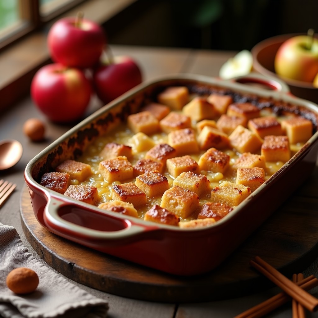 Bread Pudding de Pan Integral y Compota de Manzana: Postre Saludable Sin Azúcar Añadido