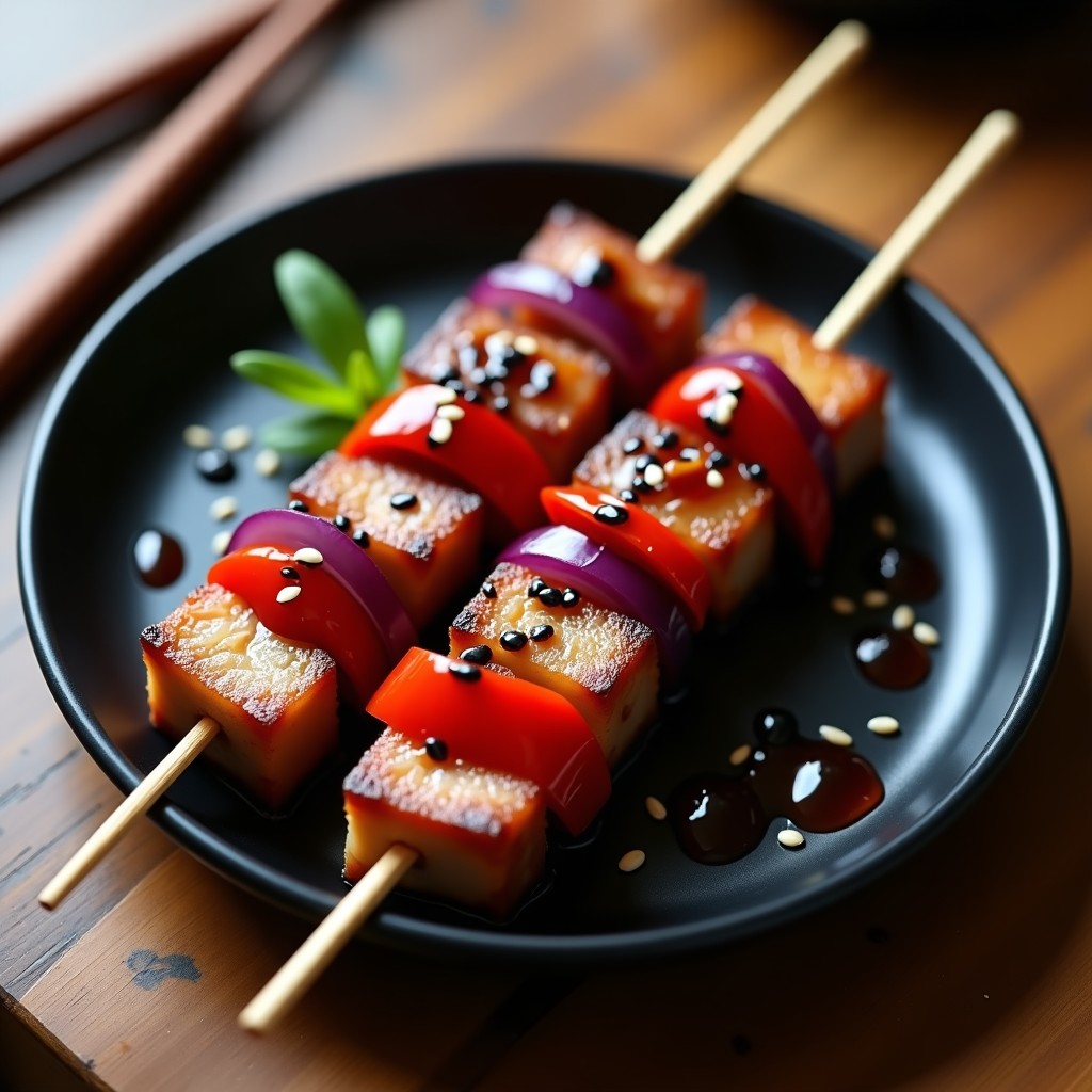 Brochetas de Cerdo con Salsa de Ciruela Umeboshi: Receta Japonesa en Airfryer con Toque Ácido