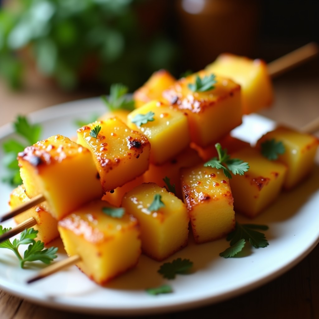 Brochetas de Condrimonio y Piña con Glaseado de Miel y Jengibre: Receta en Airfryer con Toque Ácido-Dulce