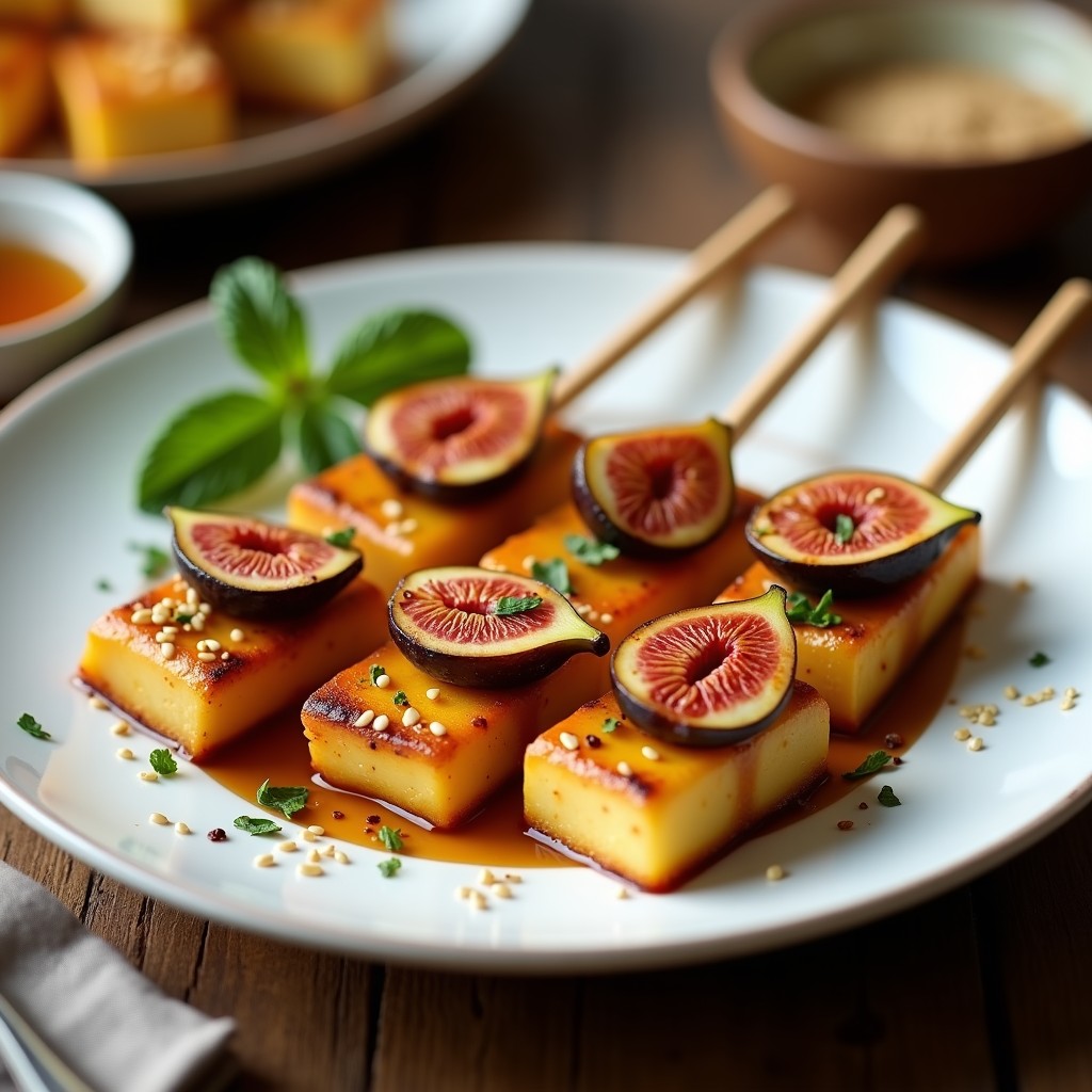 Brochetas de Halloumi y Higos Frescos: Entrante Griego en Airfryer Sin Aceite