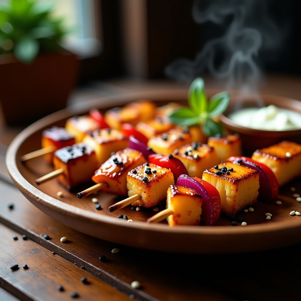 Brotchetas de Pollo Teriyaki y Piña en Airfryer: Receta Japonesa Alta en Proteína