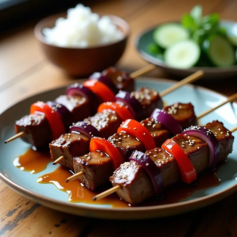 Brochetas de Ternera Teriyaki: Receta en Airfryer Sin Aceite y Jugosas