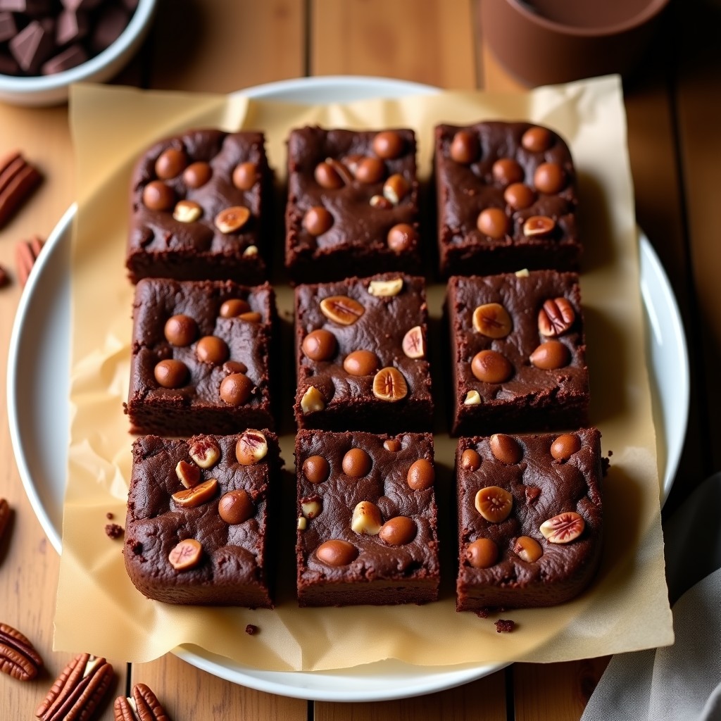 Brownies de Garbanzo y Chocolate Negro: Postre Vegano Alto en Proteína