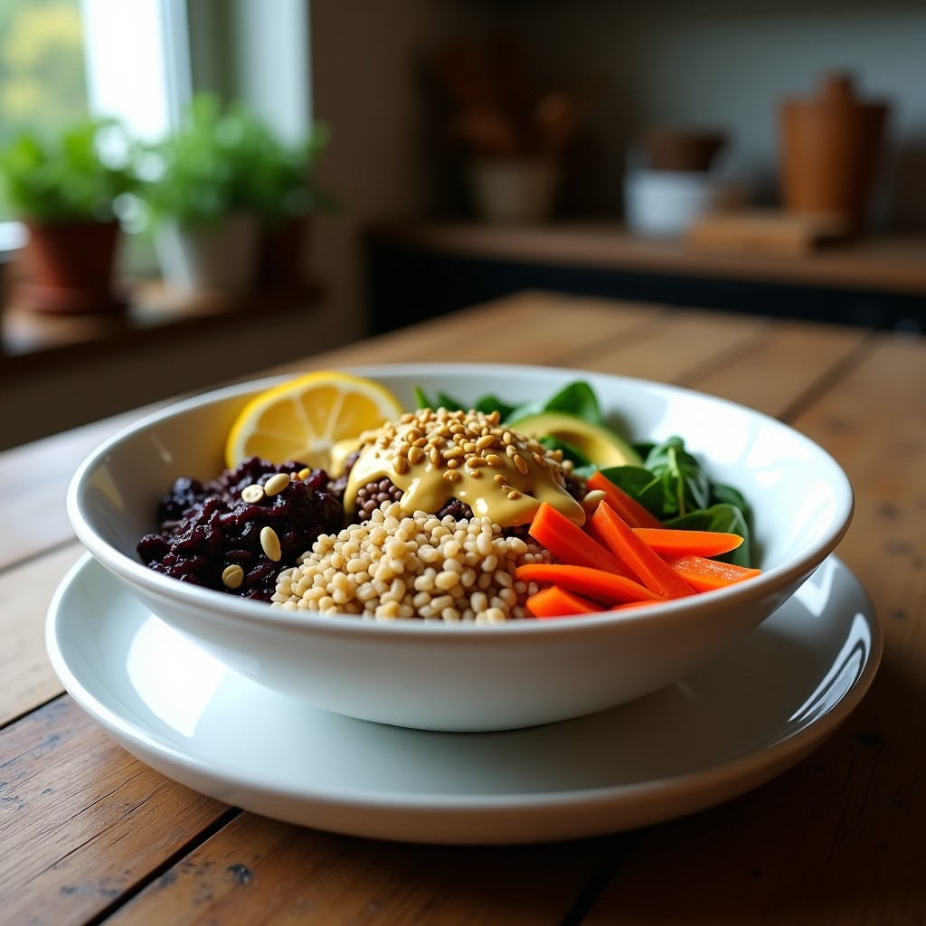 Buddha Bowl de Arroz Salvaje y Hongos Shiitake: Receta Vegana Antiinflamatoria