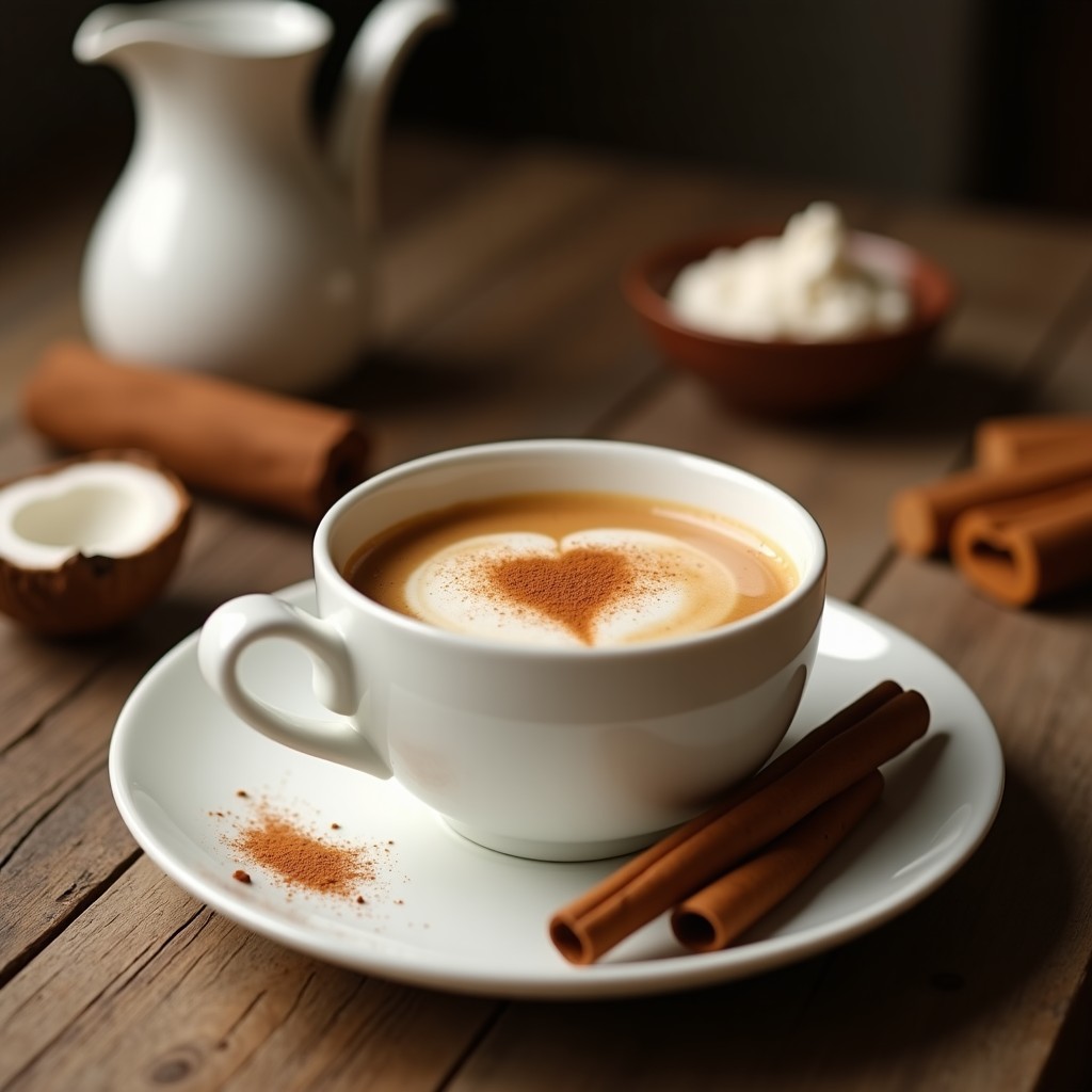 Bebida de Café con Aceite de Coco y Canela: Latte Keto Energético en 5 Minutos