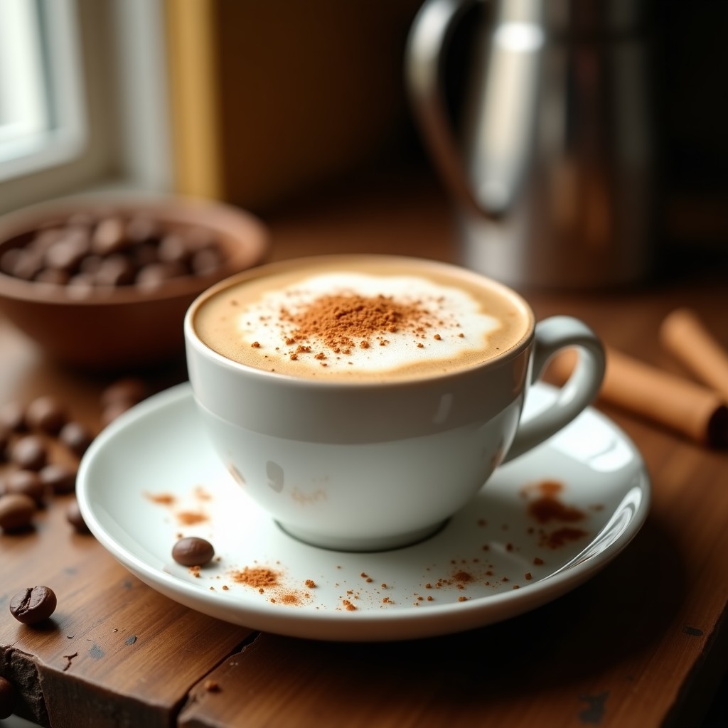 Bebida de Café con Leche de Avellana y Canela: Latte Vegano y Keto en 5 Minutos