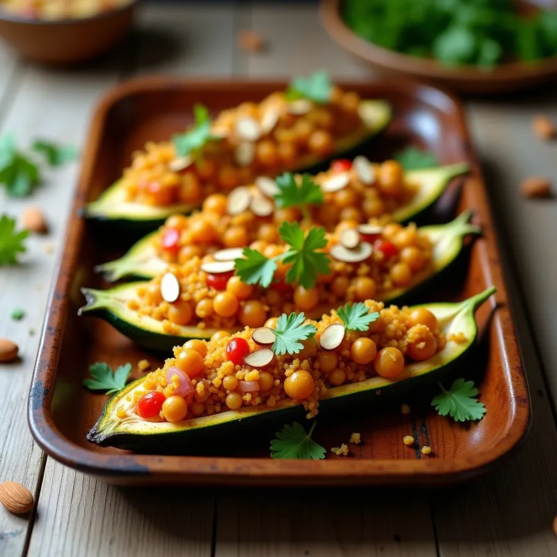 Calabacín Relleno de Quinoa y Curry: Receta al Horno Alta en Proteína y Sin Gluten