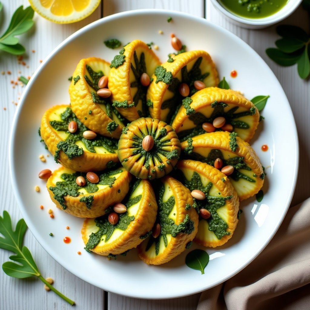 Calabacines en Espiral con Pesto de Rúcula y Piñones: Receta Vegana en Airfryer y Sin Aceite
