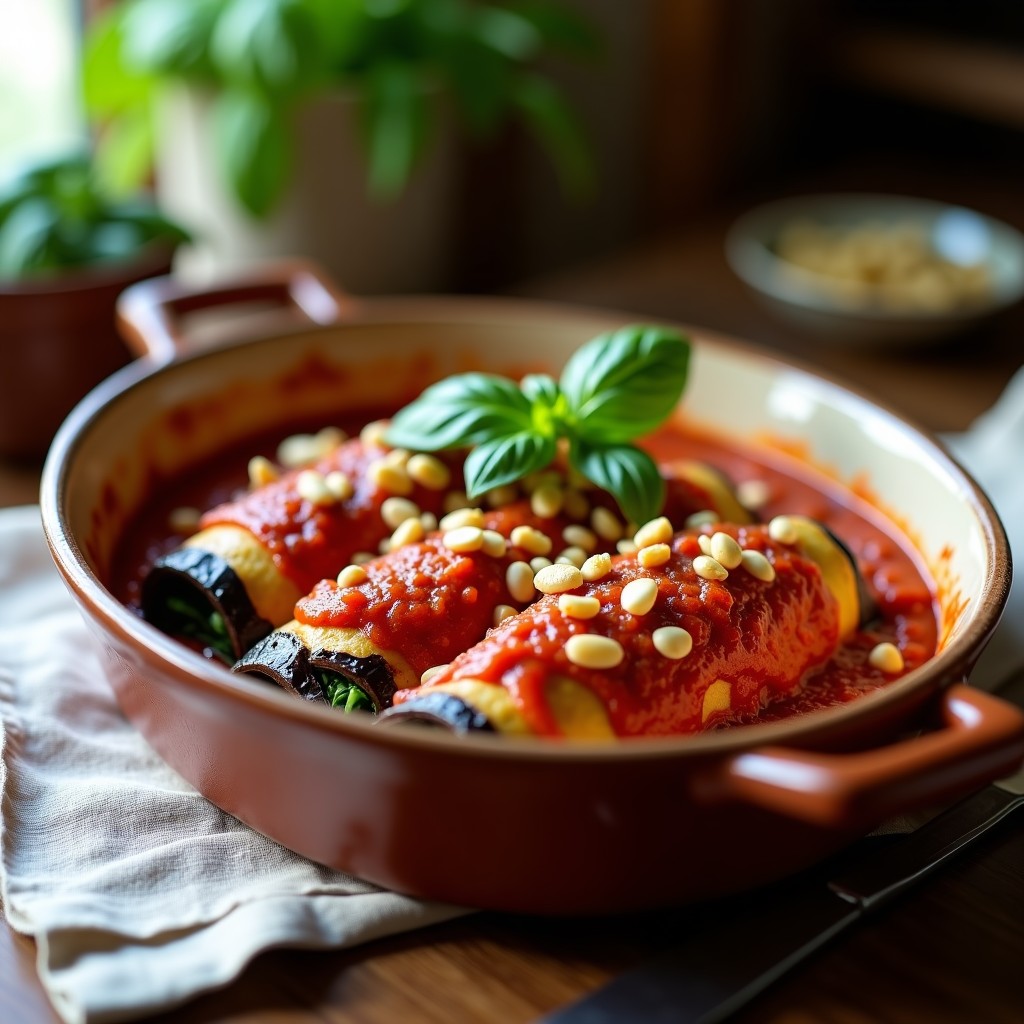 Canelones de Berenjena y Ricotta sin Lactosa: Receta Low Carb en Horno