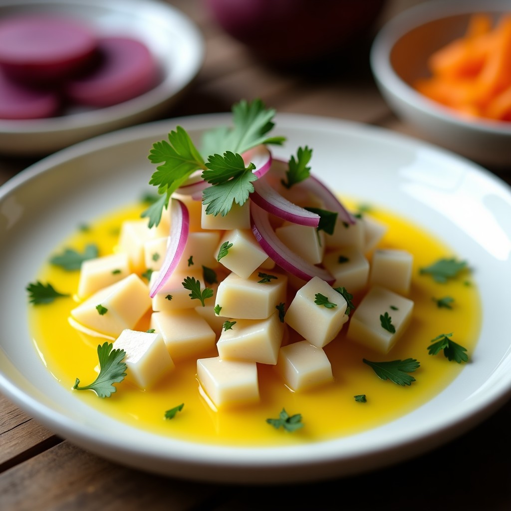 Ceviche de Corvina con Leche de Tigre de Maracuyá: Receta Peruana Sin Gluten y Alta en Omega-3