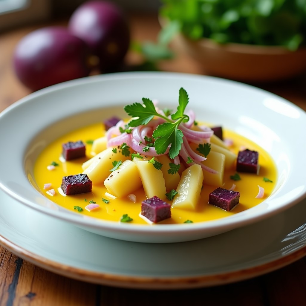 Ceiche de Corvina con Leche de Tigre de Maracuyá: Receta Peruana Vegana en 15 Minutos