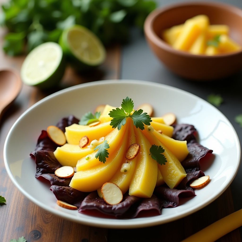 Ceviche de Palmito y Maracuyá con Leche de Tigre de Jengibre: Receta Peruana Vegana
