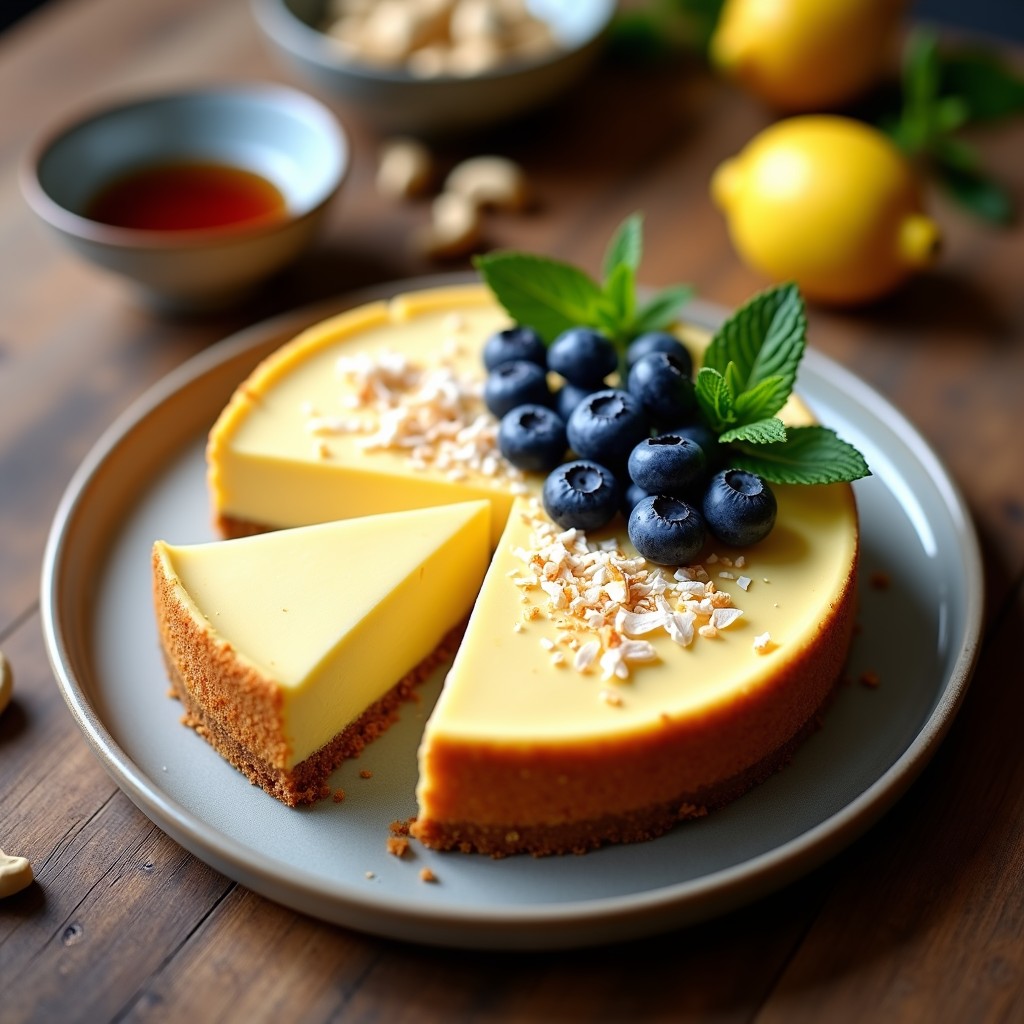 Cheesecake de Queso Vegano de Anacardos: Postre Sin Horno y Sin Lácteos en 15 Minutos