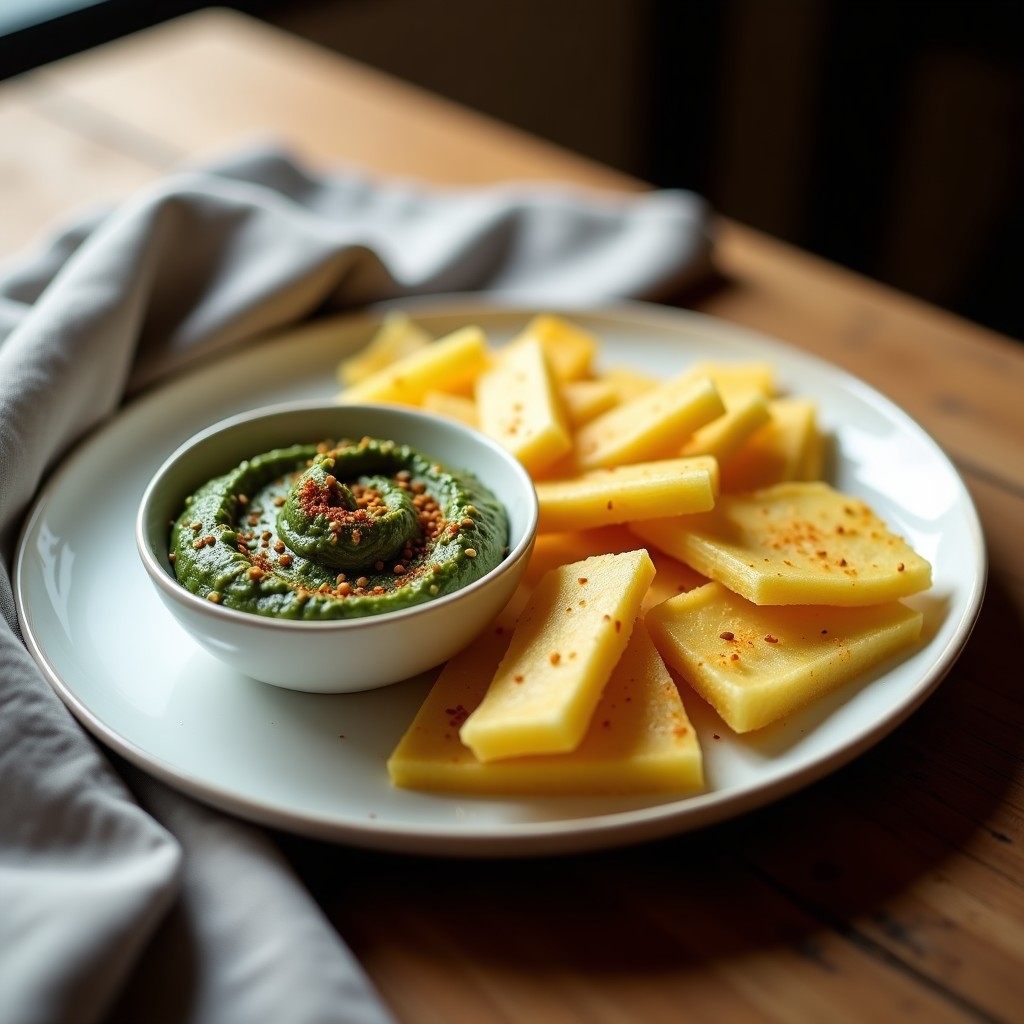 Chips de Apio con Hummus de Algas Nori: Aperitivo Crunchy y Sin Gluten