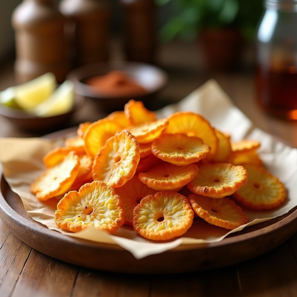 Chips de Apio Nabo con Especias Cajún: Snack Crujiente y Keto en Airfryer