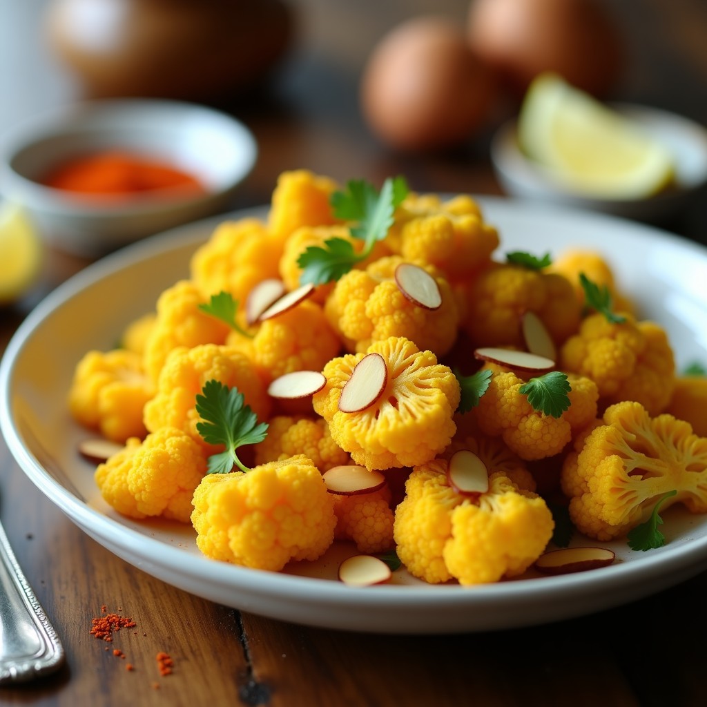 Chips de Coliflor al Curry: Aperitivo Crujiente en Airfryer Sin Aceite y Keto