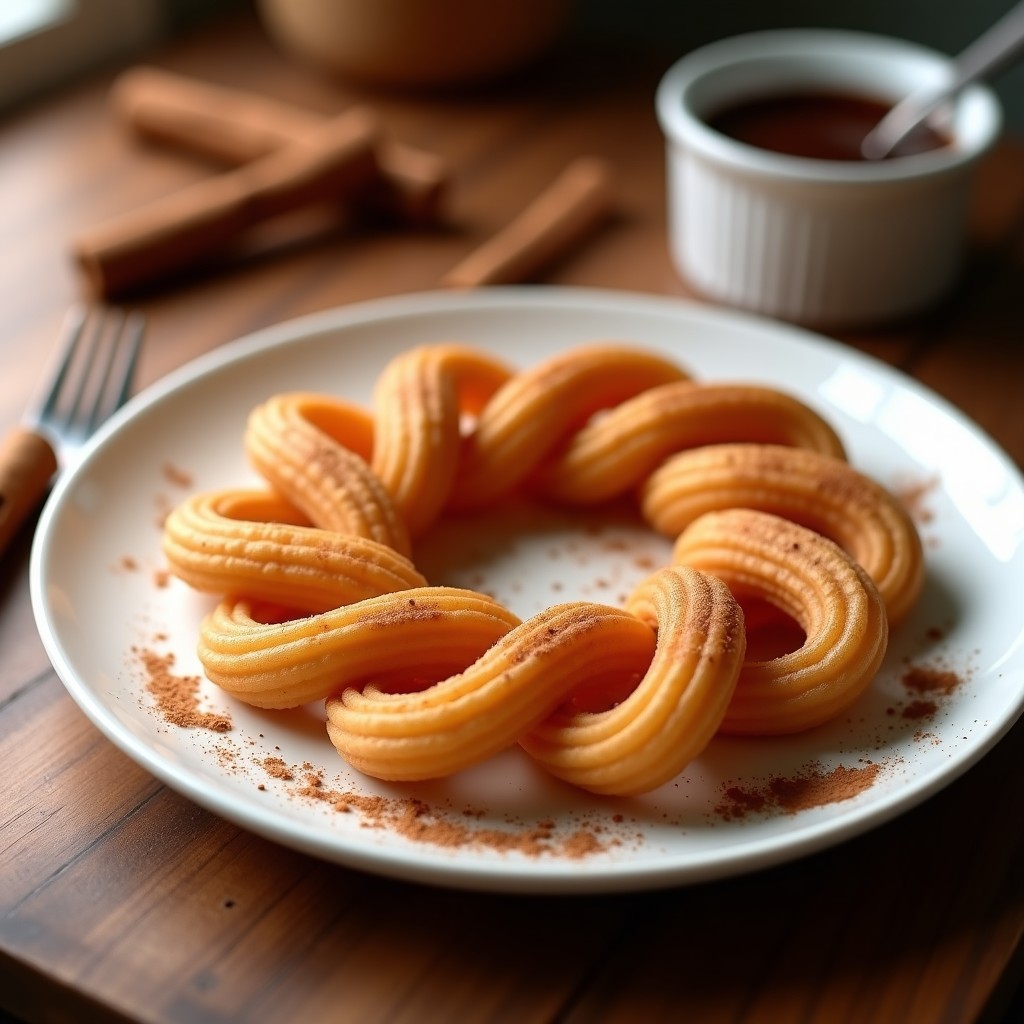 Churros de Proteína de Guisante: Desayuno Keto y Sin Harina con Salsa de Chocolate Negro
