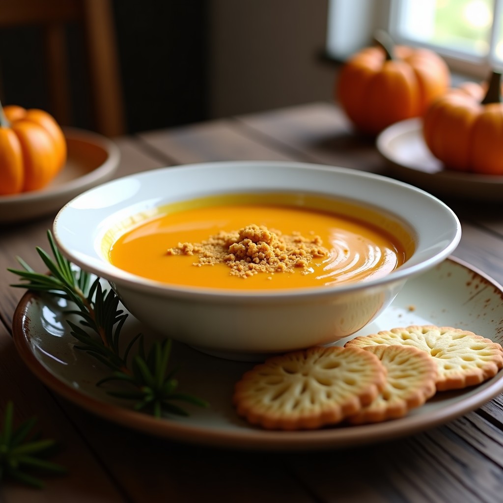 Crema de Calabaza con Galleta María Vegana: Receta Reconfortante en 20 Minutos