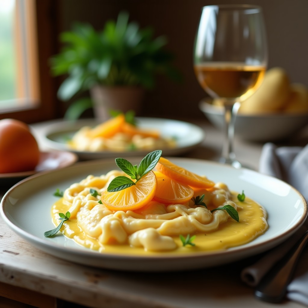 Crema de chirivía y manzana con crujiente de panceta y salvia, receta cremosa y sofisticada