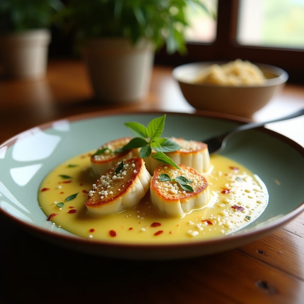 Crema de Calabacín y Albahaca con Crujiente de Parmesano: Receta Cremosa y Aromática en 30 Minutos