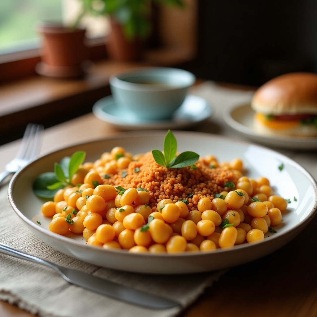 Crema de Zanahoria y Jengibre Asada con Crujiente de Garbanzos Especiados: Receta Cremosa, Vegana y Saludable