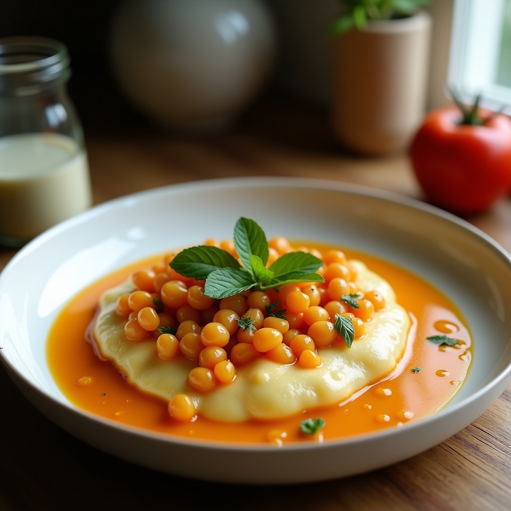 Crema de Zanahoria y Jengibre con Crujiente de Garbanzos Especiados: Receta Vegana, Cremosa y Fácil en 35 Minutos