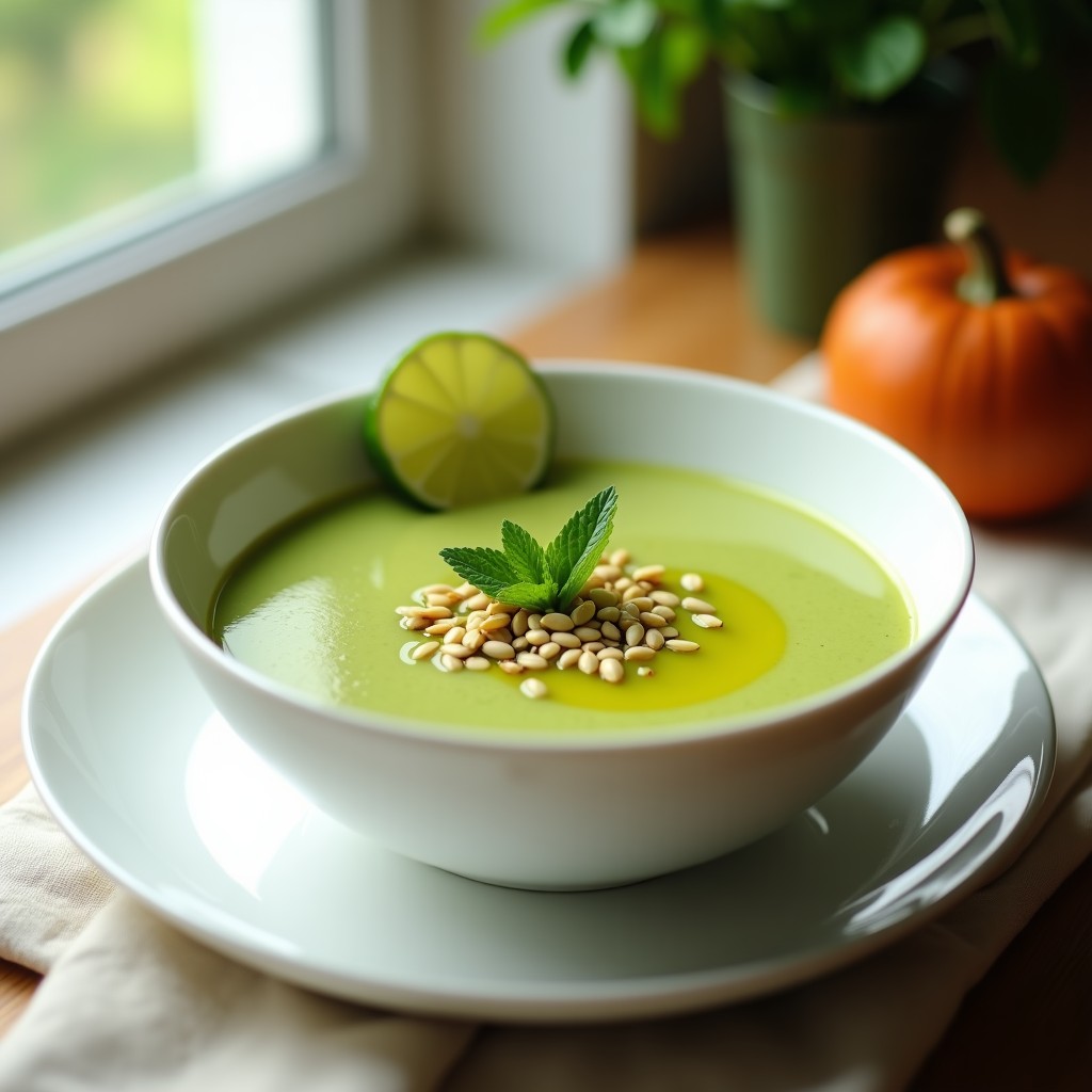 Crema Fría de Aguacate y Pepino con Jengibre y Lima: Receta Vegana, Sin Gluten y Refrescante en 10 Minutos