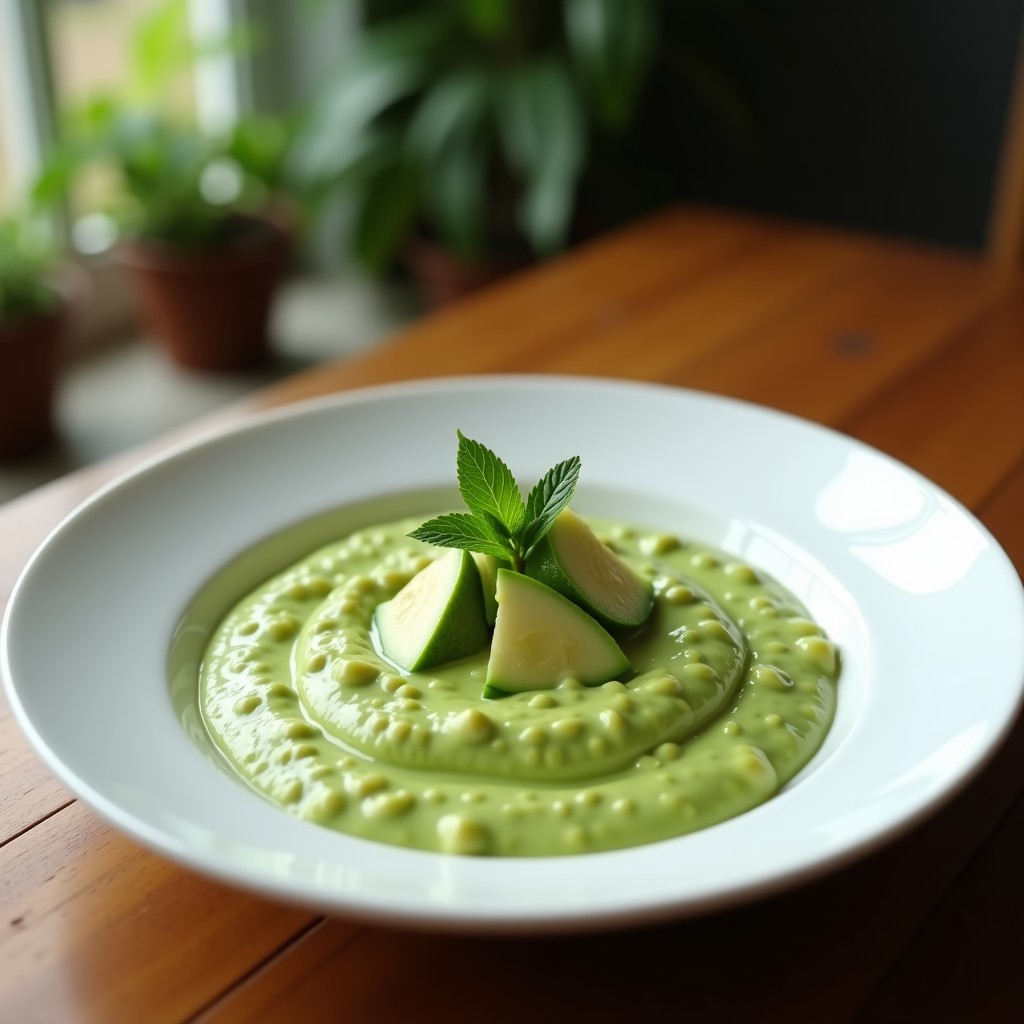 Crema Fría de Aguacate y Pepino con Menta y Lima: Receta Vegana, Sin Gluten y Lista en 10 Minutos